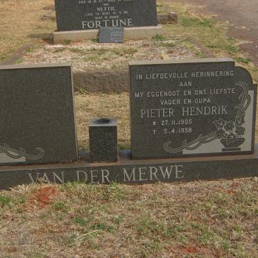 MERWE Pieter Hendrik, van der 1905-1958