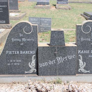 MERWE Pieter Barend, van der 1896-1970 &amp; Marie Elizabeth VERMEULEN 1888-1972