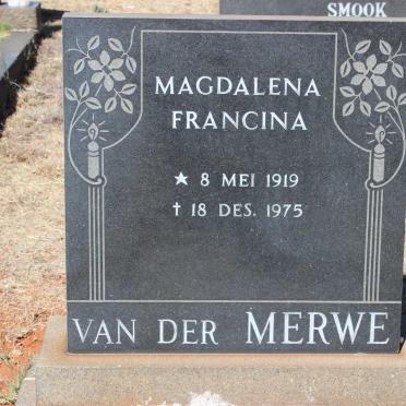MERWE Magdalena Francina, van der 1919-1975