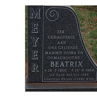 MEYER Beatrix 1902-1988