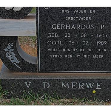 MERWE Gerhardus P., v.d. 1905-1989