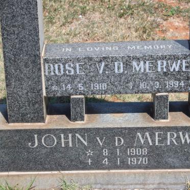 MERWE John, v.d. 1908-1970 &amp; Rose 1910-1994
