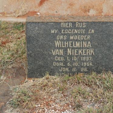 NIEKERK Wilhelmina, van 1897-1954