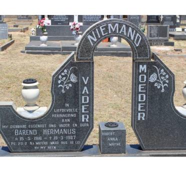 NIEMAND Barend Hermanus 1916-1987