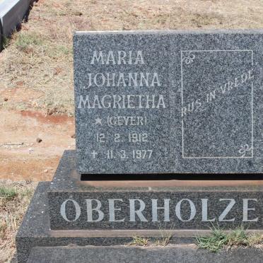 OBERHOLZER Maria Johanna Magrietha nee GEYER 1912-1977