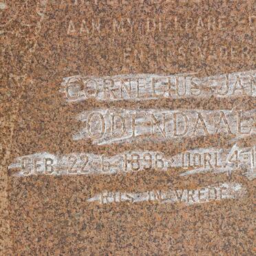 ODENDAAL Cornelius Janse 1898-1957