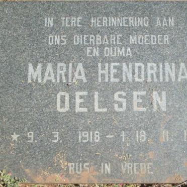 OELSEN Maria Hendrina 1918-1992