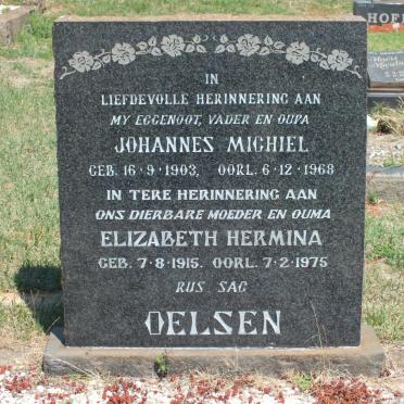 OELSEN Johannes Michiel 1903-1968 &amp; Elizabeth Hermina 1915-1975