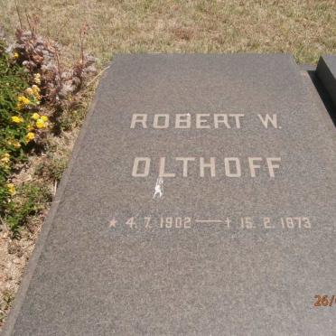 OLTHOFF Robert W. 1902-1973