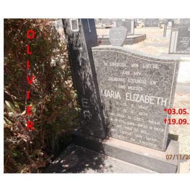 OLIVIER Maria Elizabeth 1942-1979