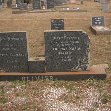 OLIVIER Andries Hermanus 1903-1974 &amp; Hendrika Maria LOUBSER 1901-1973