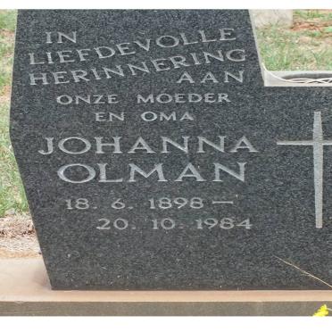 OLMAN Johanna 1898-1984