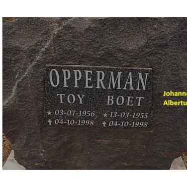 OPPERMAN Boet 1955-9198 &amp; Toy 1956-1998
