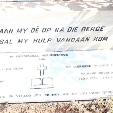 ORLANDINI Pauline 1920-2012