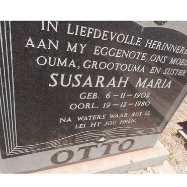 OTTO Susarah Maria 1902-1980