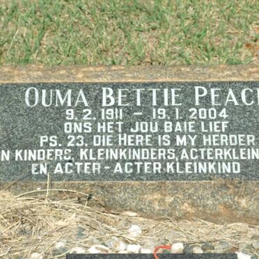 PEACH Bettie 1911-2004