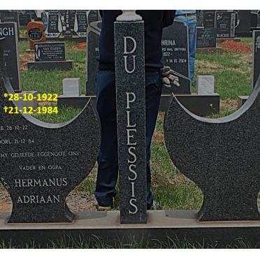 PLESSIS Hermanus Adriaan, du 1922-1984