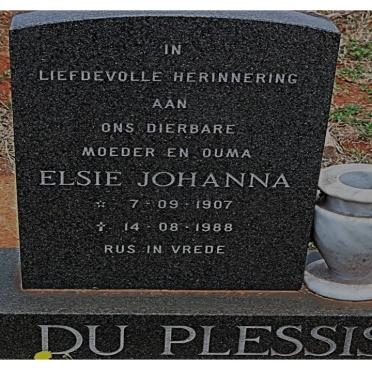 PLESSIS Elsie Johanna, du 1907-1988