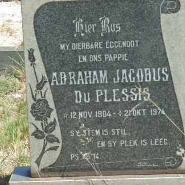 PLESSIS Abraham Jacobus, du 1904-1974