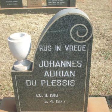 PLESSIS Johannes Adrian, du 1910-1977