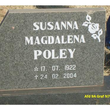 POLEY Susanna Magdalena 1922-2004