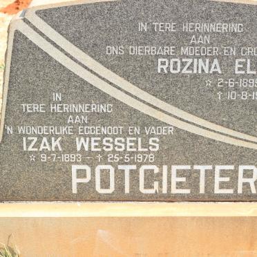POTGIETER Izak Wessels 1893-1978 &amp; Rozina Eliza 1895-1979