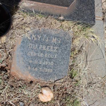 PREEZ J.M., du nee LE ROUX 1930-1982