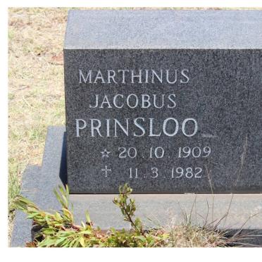 PRINSLOO Marthinus Jacobus 1909-1982