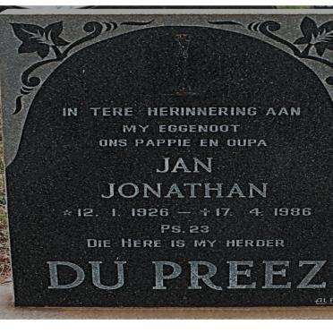 PREEZ Jan Jonathan, du 1926-1986