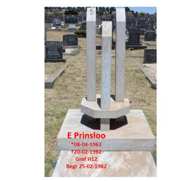PRINSLOO E. 1963-1982