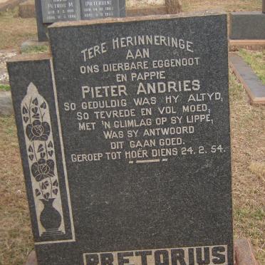 PRETORIUS Pieter Andries -1954