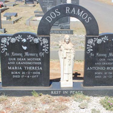 RAMOS Antonio Rodriques, dos 1908-1984 &amp; Maria Theresa 1908-1977