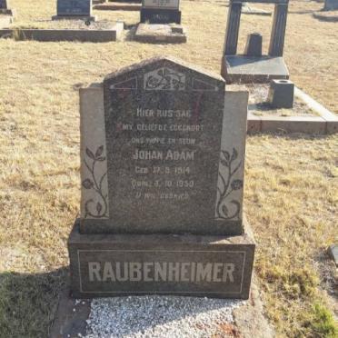 RAUBENHEIMER Johan Adam 1914-1950
