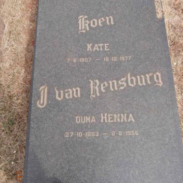 RENSBURG Henna, J. van 1883-1956 :: KOEN Kate 1907-1977 