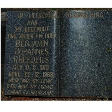 RHEEDERS Benjamin Johannes 1918-1968