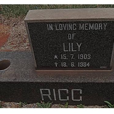 RIGG Lily 1903-1984