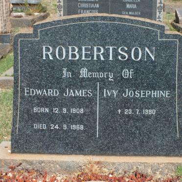 ROBERTSON Edward James 1908-1968 &amp; Ivy Josephine -1980
