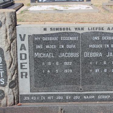 ROETS Michael Jacobus 1922-1979 &amp; Debora Jacoba 1923-2007