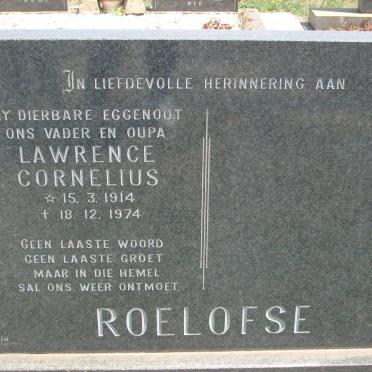 ROELOFSE Lawrence Cornelius 1914-1974