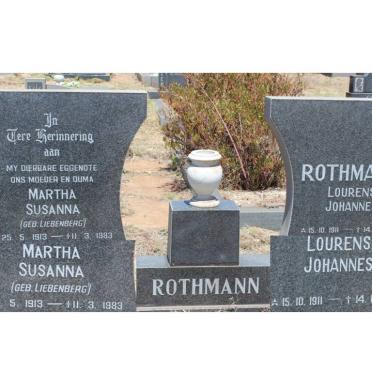 ROTHMANN Lourens Johannes 1911-1983 &amp; Martha Susanna LIEBENBERG 1913-1983