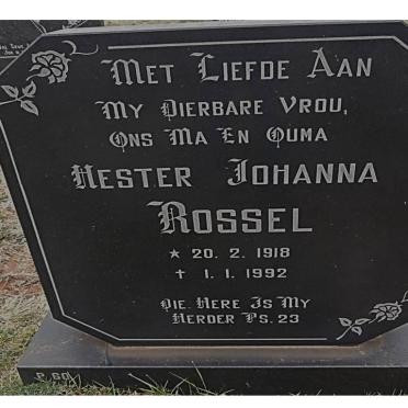 ROSSEL Hester Johanna 1918-1992