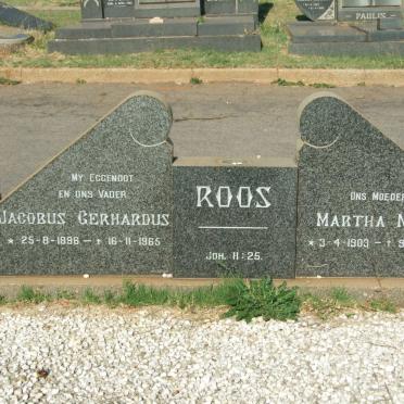 ROOS Jacobus Gerhardus 1896-1965 &amp; Martha Maria 1903-1993