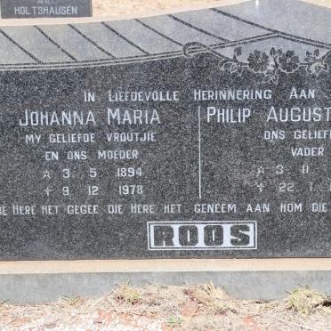 ROOS Philip August Robert 1891-1980 &amp; Johanna Maria 1894-1978
