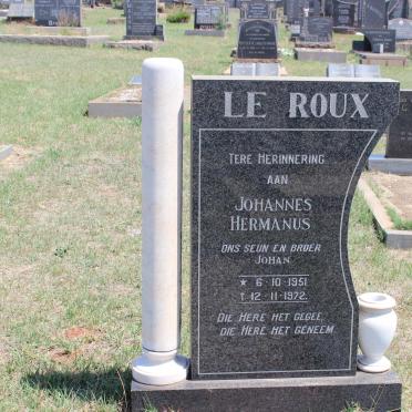 ROUX Johannes Hermanus, le 1951-1972