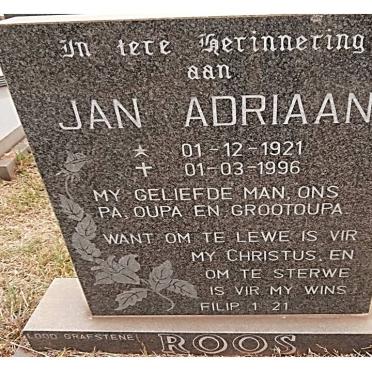 ROOS Jan Adriaan 1921-1996