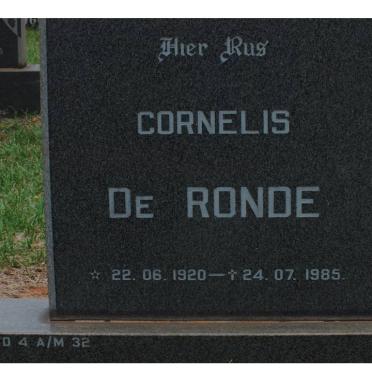 RONDE Cornelis, de 1920-1985