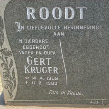ROODT Gert Kruger 1909-1980