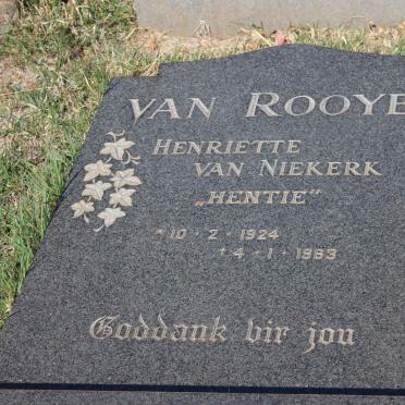 ROOYEN Henriette van Niekerk, van  1924-1963