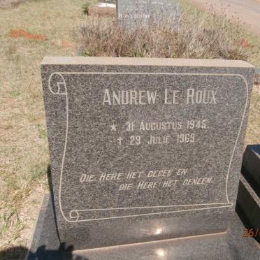 ROUX Andrew, le 1945-1969