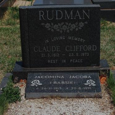 RUDMAN Claude Clifford 1912-1973 &amp; Jacomina Jacoba 1915-1991